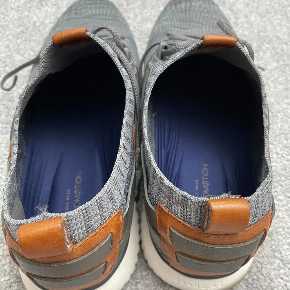 Cole Haan x Grand.Os Woven Grand Motion Sneaker Shoes Mens 12M Gray Knit Leather